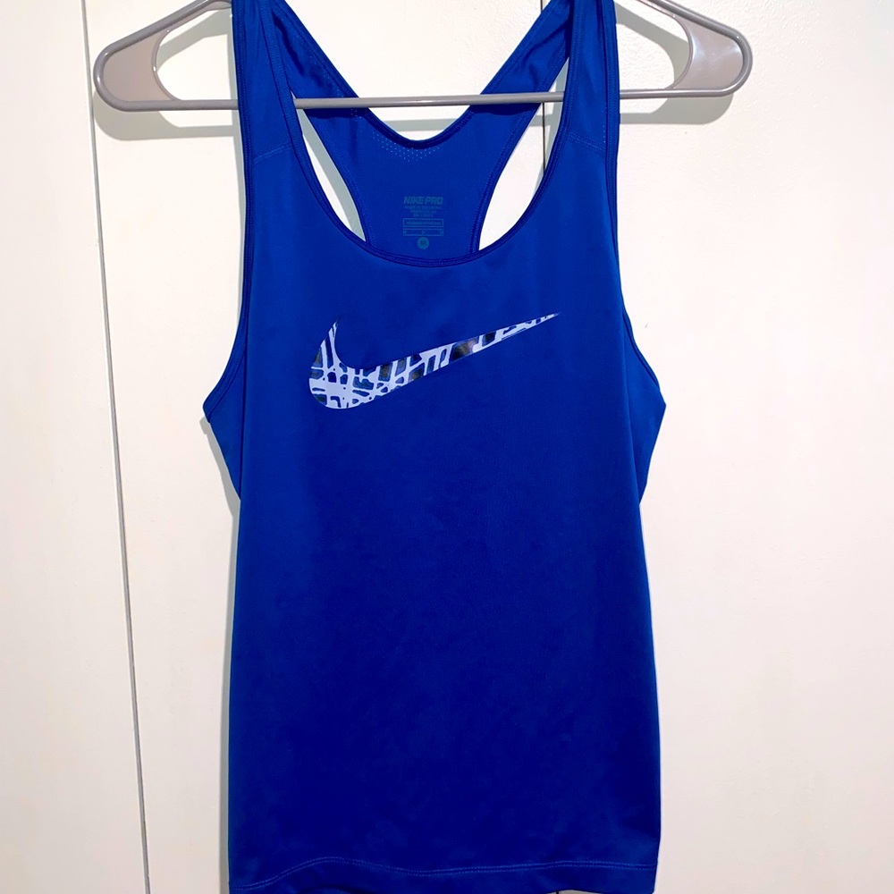 Nike Dri Fit Razor Back Tank Blue Size M